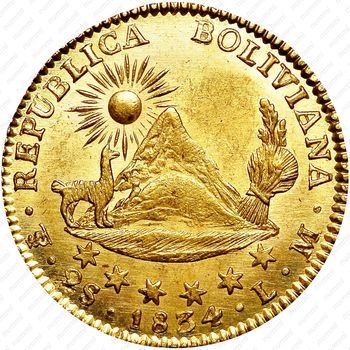 2 скудо 1834-1835 [Боливия] - Реверс