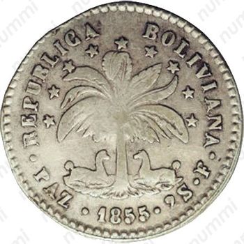 2 суэльдо 1855-1856 [Боливия] - Реверс