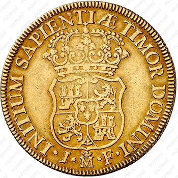 4 эскудо 1732-1734, Отметка монетного двора "M" - Мадрид [Испания] - Реверс