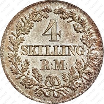 4 скиллинг-ригсмёнта 1854-1856 [Дания] - Реверс