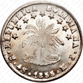4 суэльдо 1853-1859 [Боливия] - Реверс