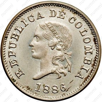 5 сентаво 1886-1888 [Колумбия] - Аверс