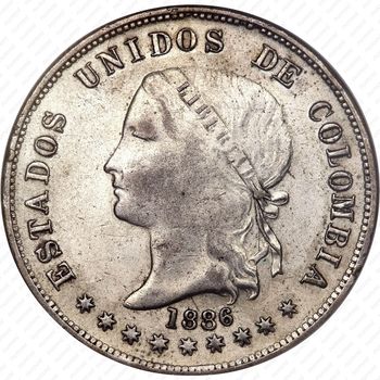 50 сентаво 1885-1886 [Колумбия] - Аверс
