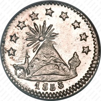 ¼ суэльдо 1853 [Боливия] - Реверс