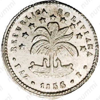 ½ суэльдо 1855-1856 [Боливия] - Реверс