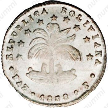 ½ суэльдо 1858-1859 [Боливия] - Реверс
