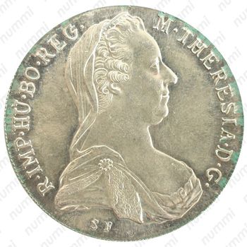 1 талер 1780, Мария Терезия - надпись IUSTITIA ET CLEMENTI [Австрия] - Аверс