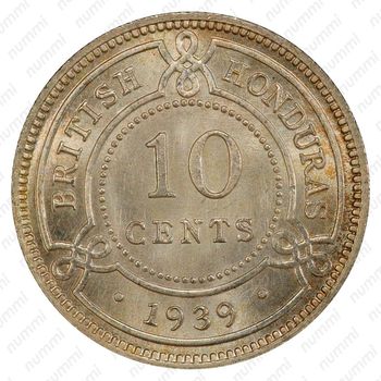 10 центов 1939 [Гондурас] - Реверс