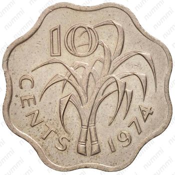 10 центов 1974-1979 [Свазиленд] - Реверс