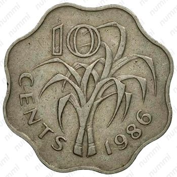 10 центов 1986-1992 [Свазиленд] - Реверс