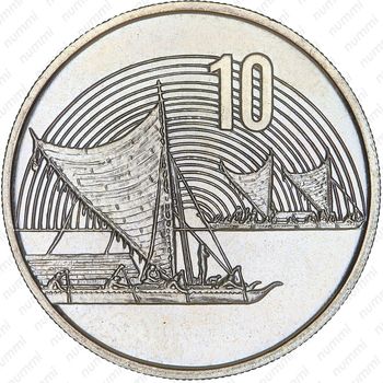 10 центов 1990, 150 лет подписанию Договора Вайтанги [Австралия] - Реверс