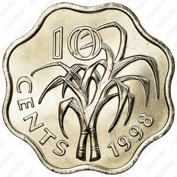 10 центов 1995-2009 [Свазиленд] - Реверс