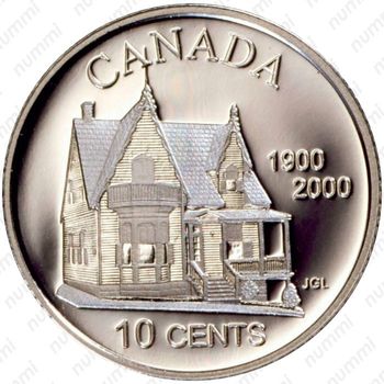 10 центов 2000, 100 лет Канадскому кредитному союзу [Канада] - Реверс
