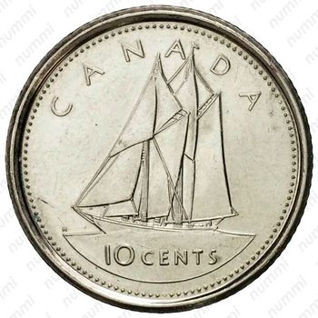 10 центов 2002, 50 лет правлению Королевы Елизаветы II [Канада] - Реверс