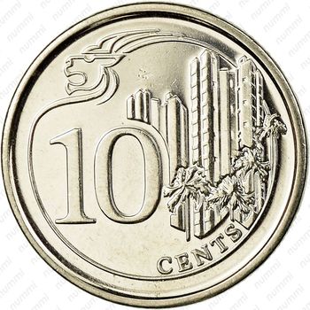 10 центов 2013-2018 [Сингапур] - Реверс