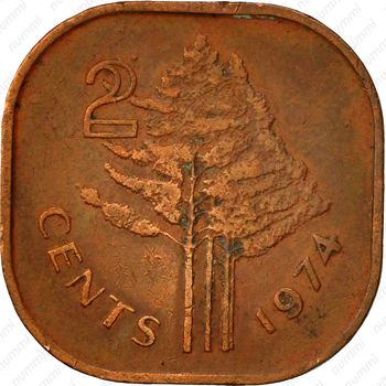 2 цента 1974-1982 [Свазиленд] - Реверс