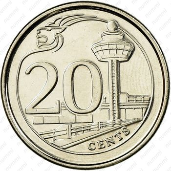 20 центов 2013-2018 [Сингапур] - Реверс