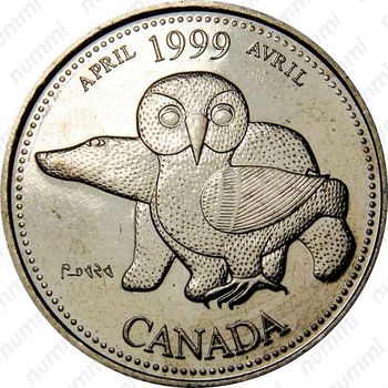 25 центов 1999, Миллениум - Апрель 1999, Северное наследие [Канада] - Реверс