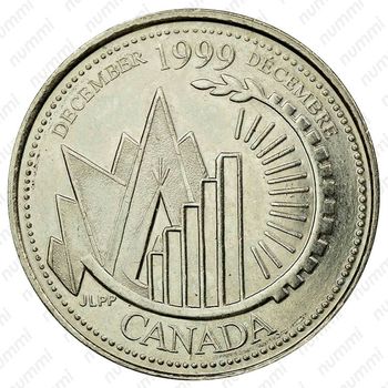 25 центов 1999, Миллениум - Декабрь 1999, Это Канада [Канада] - Реверс