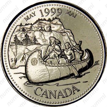 25 центов 1999, Миллениум - Май 1999, Путешественники [Канада] - Реверс