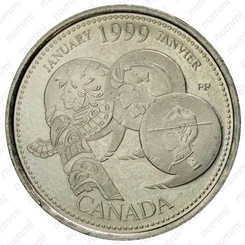 25 центов 1999, Миллениум - Январь 1999, Развитие страны [Канада] - Реверс
