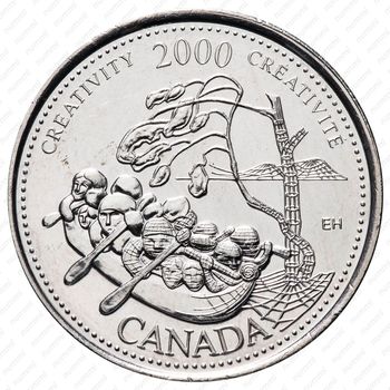 25 центов 2000, Миллениум - Креативность [Канада] - Реверс