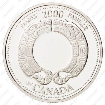 25 центов 2000, Миллениум - Семья [Канада] - Реверс