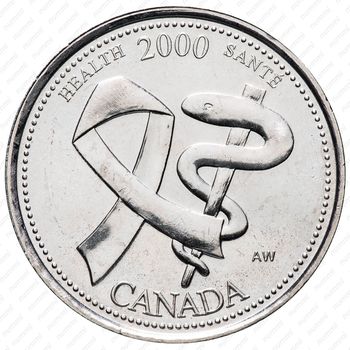 25 центов 2000, Миллениум - Здоровье [Канада] - Реверс