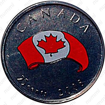 25 центов 2008, О, Канада! - Канадский флаг [Канада] - Реверс