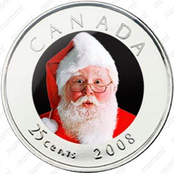 25 центов 2008, Санта Клаус [Канада] - Реверс