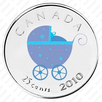 25 центов 2010, Синяя детская коляска [Канада] - Реверс