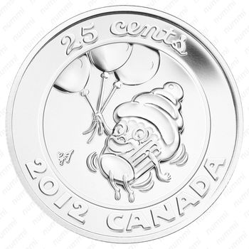25 центов 2012, Кекс и воздушные шары [Канада] - Реверс