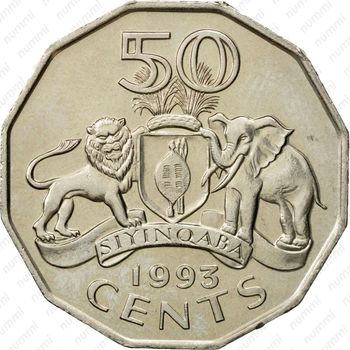 50 центов 1986-1993 [Свазиленд] - Реверс