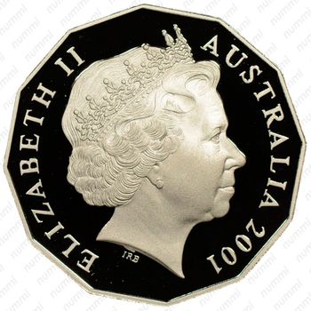 50 центов 2001, Австралия, Цветное покрытие [Австралия] - Аверс