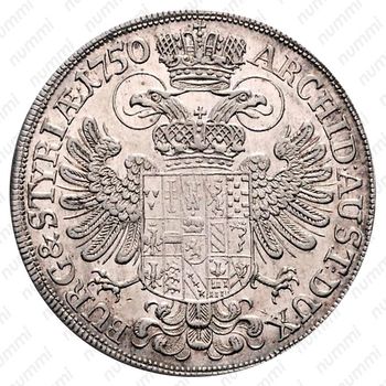 ½ талера 1749-1750, Мария Терезия - герб Штирии в центре [Австрия] - Реверс