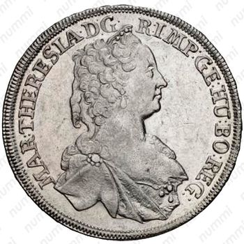 ½ талера 1751-1754, Мария Терезия - герб Штирии в центре [Австрия] - Аверс
