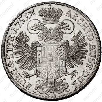 ½ талера 1751-1754, Мария Терезия - герб Штирии в центре [Австрия] - Реверс