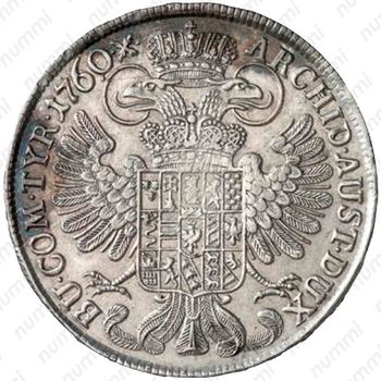 ½ талера 1756-1765, Мария Терезия - герб Тироля в центре [Австрия] - Реверс