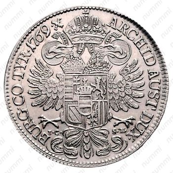 ½ талера 1766-1771, Мария Терезия - герб Австрии в центре [Австрия] - Реверс