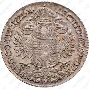 ½ талера 1766-1777, Мария Терезия - герб Тироля в центре [Австрия] - Реверс