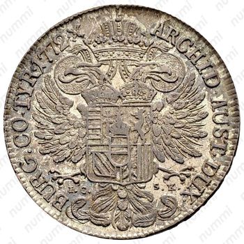 ½ талера 1772, Мария Терезия - герб Австрии в центре [Австрия] - Реверс