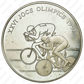 10 динеров 1994, XXVI летние Олимпийские Игры, Атланта 1996 - Велоспорт [Андорра] - Реверс