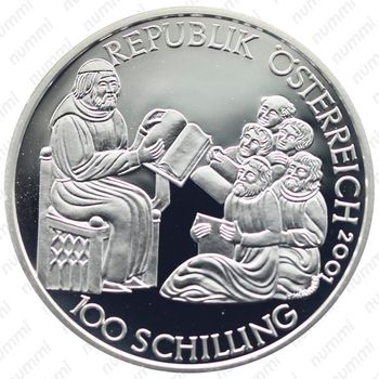 100 шиллингов 2001, Рудольф IV [Австрия] - Аверс