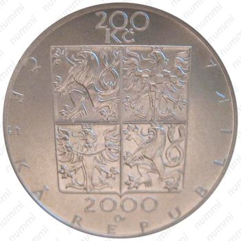 200 крон 2000, 150 лет со дня рождения Зденека Фибиха [Чехия] - Аверс