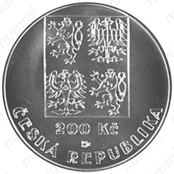 200 крон 2001, 1000 лет со дня создания футбольной ассоциации Чехии [Чехия] - Аверс