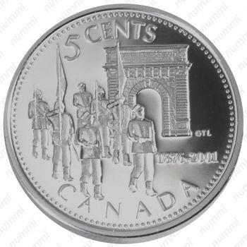 5 центов 2001, 125 лет Королевскому Военному Колледжу Канады [Канада] - Реверс