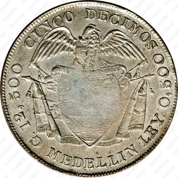 5 десимо 1887-1888 [Колумбия] - Реверс