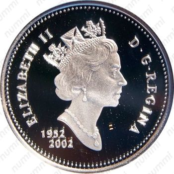 50 центов 2002, 50 лет правлению Королевы Елизаветы II /EIIR/ [Канада] - Аверс
