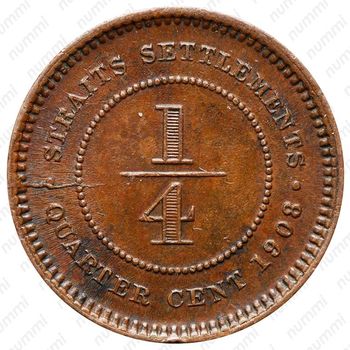 ¼ цента 1905-1908 [Малайзия] - Реверс