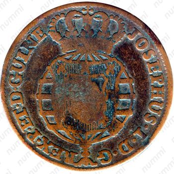 2 макуты 1762-1770, Перечекан на 1 макуте [Ангола] - Аверс